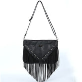 Sac à bandoulière en cuir souple à rivets, sac à bandoulière décontracté à la mode